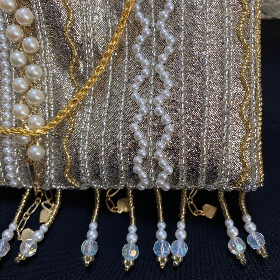 皇室御用達 ルミーはしもと 高級ビーズバッグ Hashimoto 和装バッグ