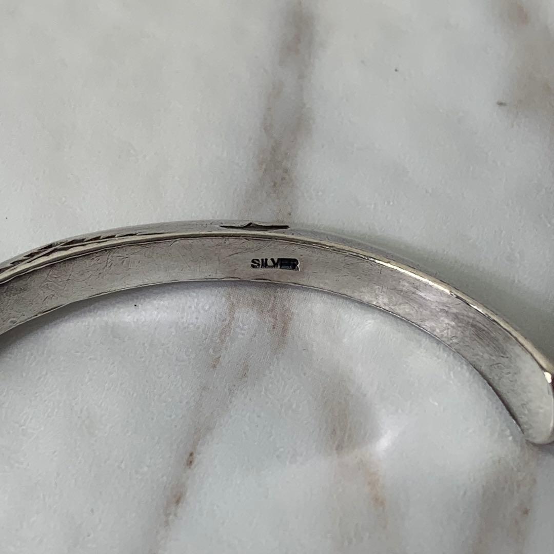 Dear Blossom トライアングルバングル silver刻印 ナバホ