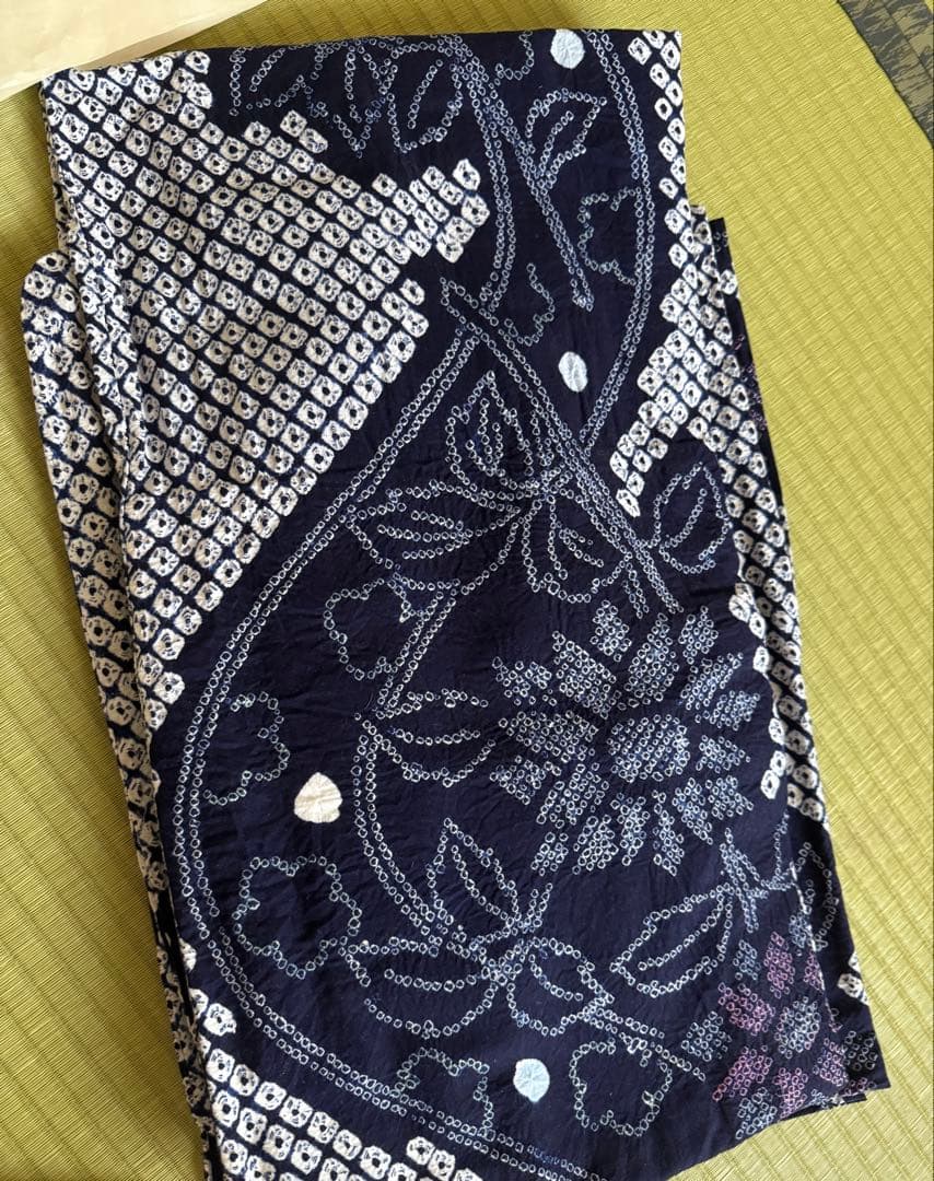 ネイビー花柄浴衣・