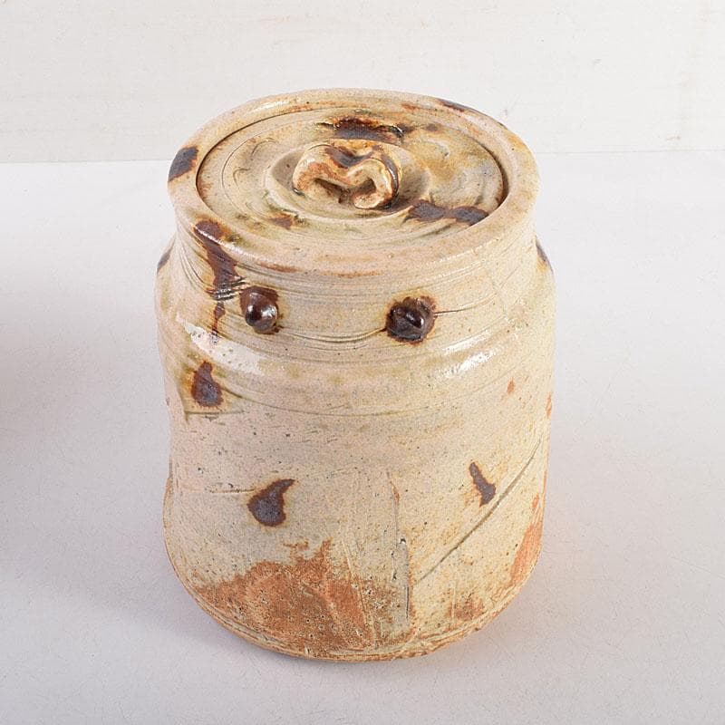 茶道具　美濃焼　大萱窯　加藤弥右衛門造　水指　共箱　V　8306