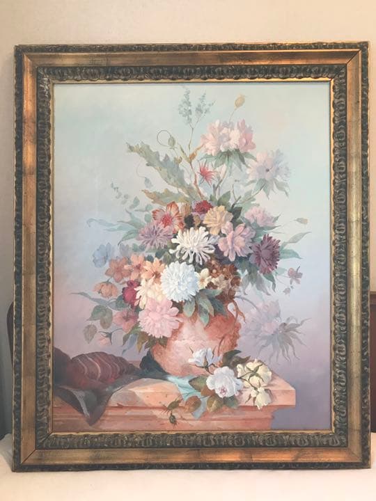 イタリア画家　Si  油絵  40号  本物