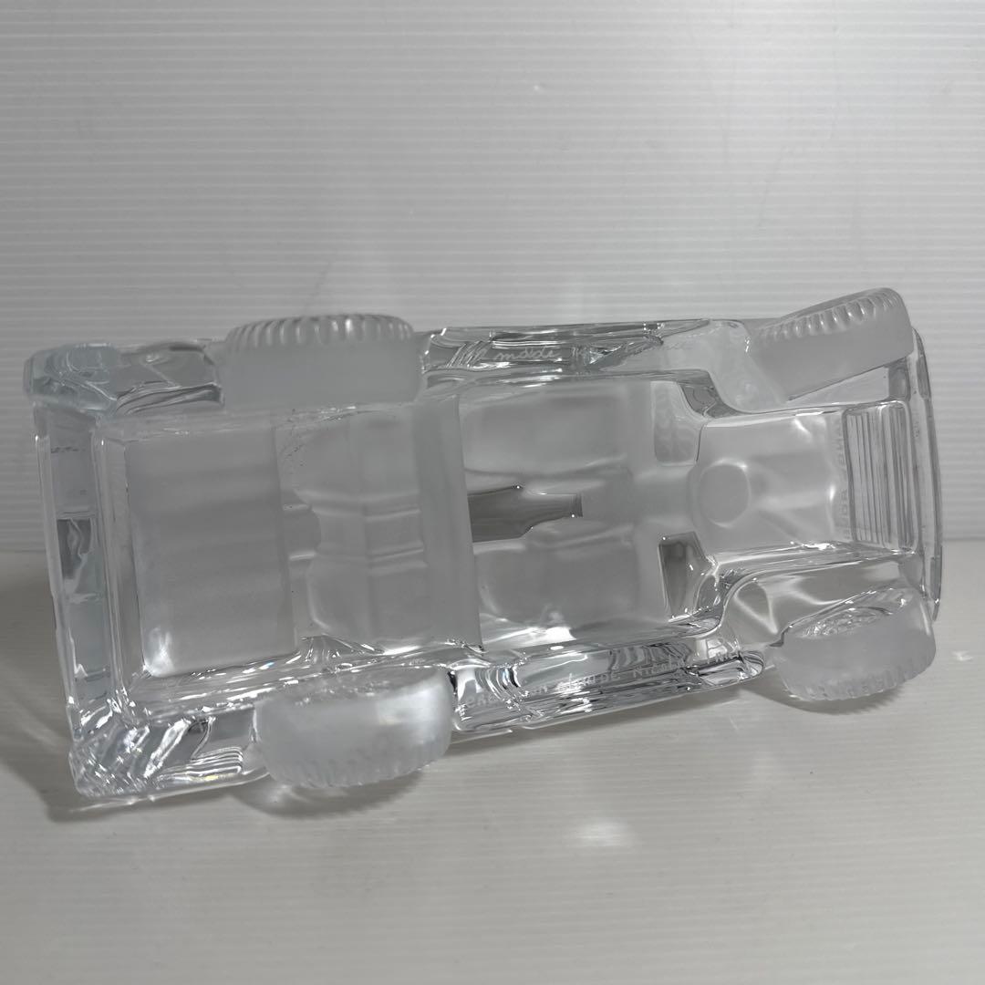 フランス製 ランドローバー レンジローバー クリスタルガラス 置物 車