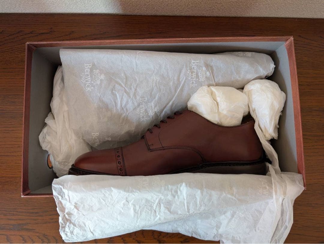 【新品・未着用】Berwick 1707 キャップトゥ ブラウン