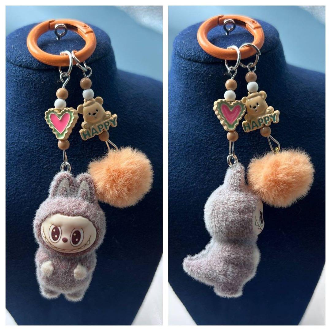 【8色】ポンポン付きぬいぐるみキーホルダー ラブブ