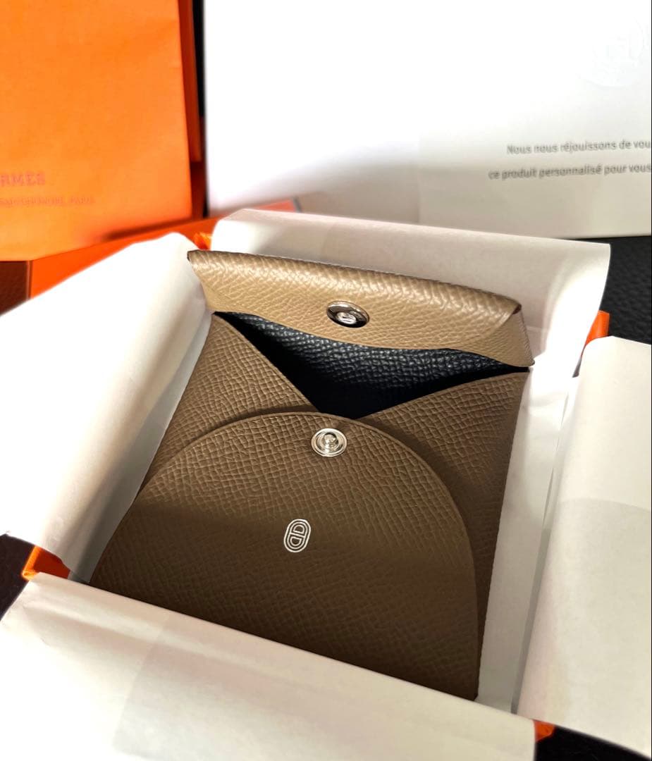 エルメス パーソナルオーダー バスティア K刻印 エプソン 黒 エトゥープ 新品