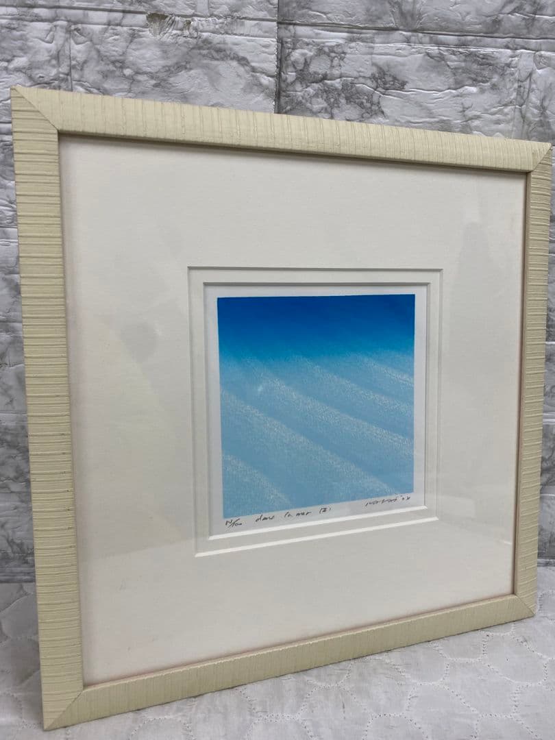 86 笠井正博 シルクスクリーン「La mer II」直筆サイン 83/100