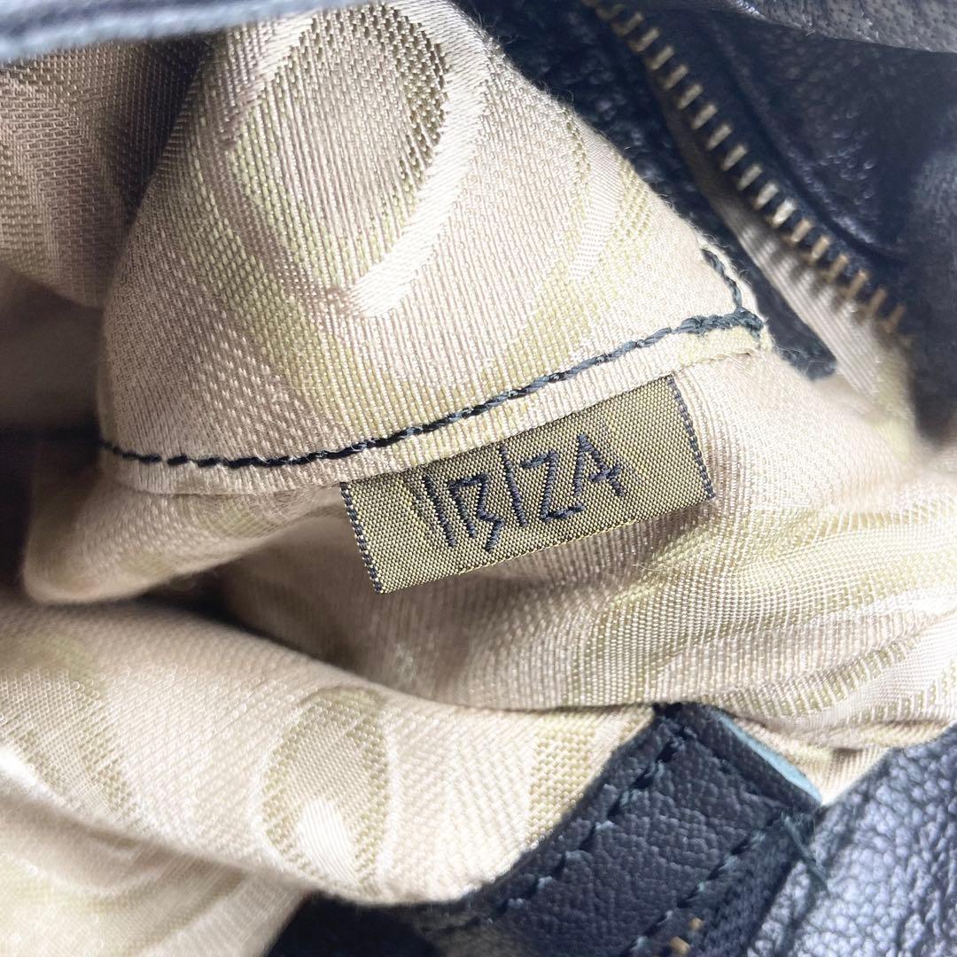 極美品　IBIZA イビサ　ゾウ　ハンドバッグ　ナイロン　レザー　ブラック