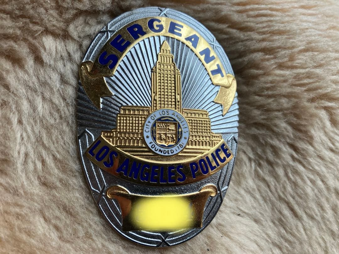 LAPD SERGENTランクバッジ SUNバッジタイプ レプリカKM企画製