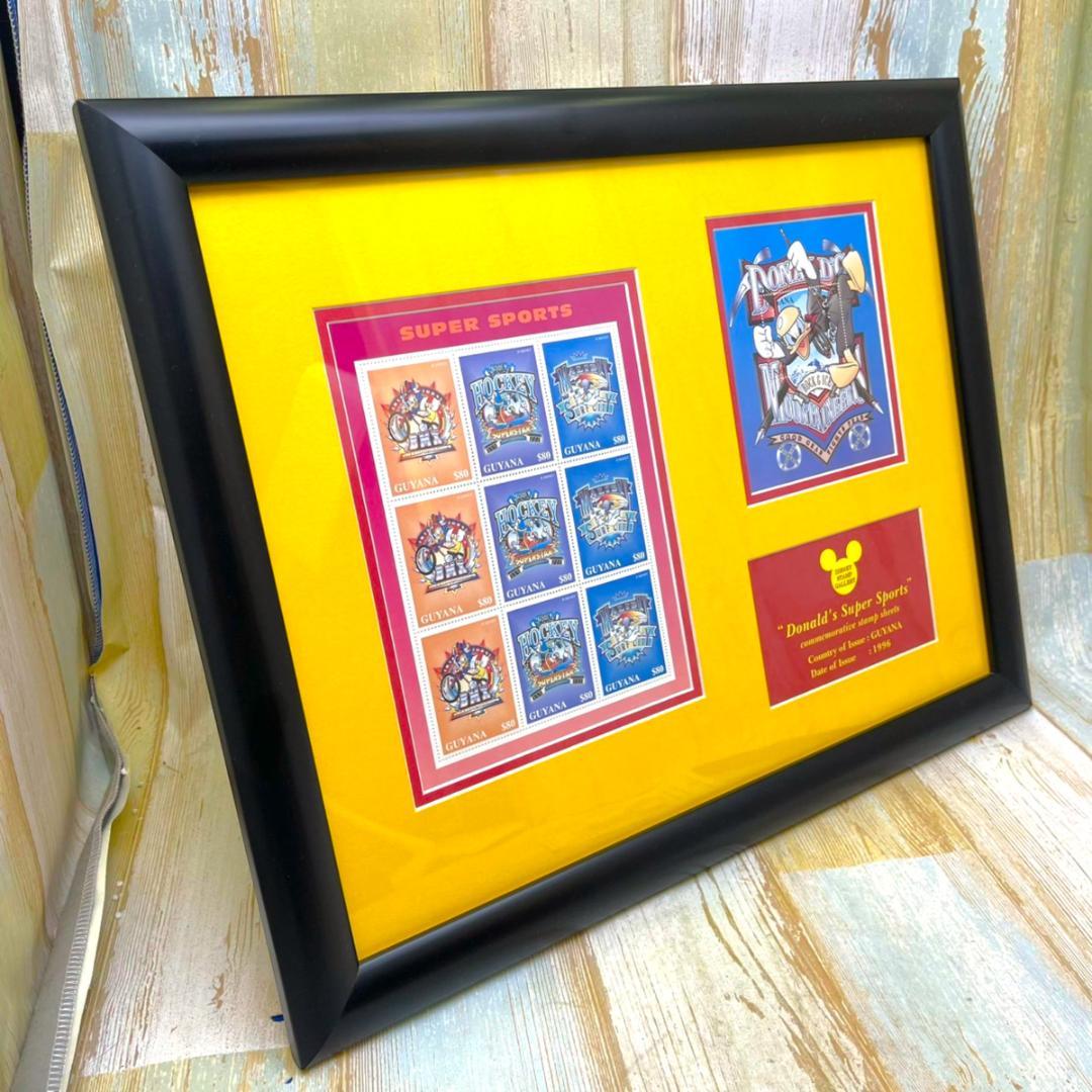 世界限定150枚 レア★ドナルドダック★スタンプアートギャラリー 額縁