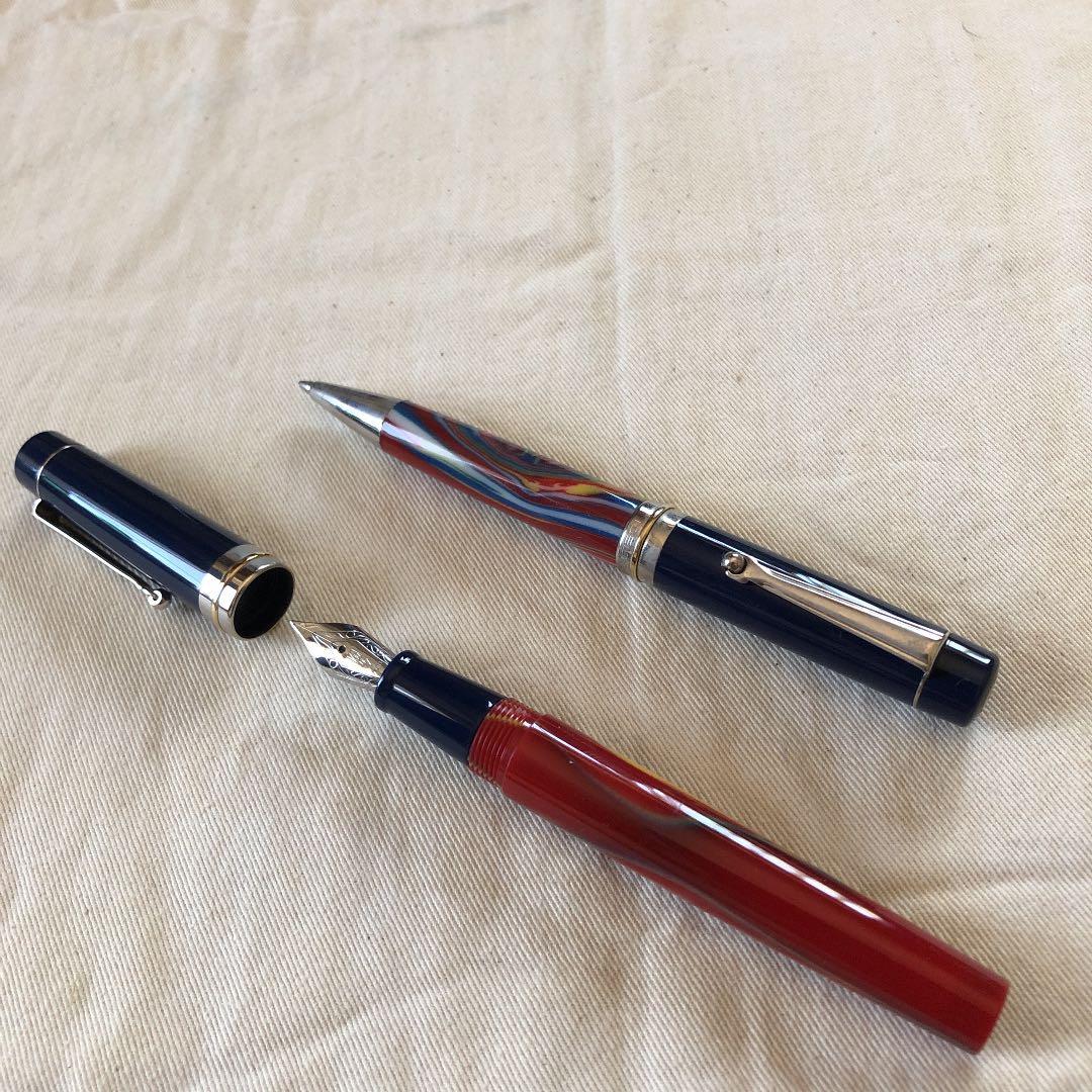 デルタ　ビンテージ　イルジオーネ　万年筆・ボールペンのセット