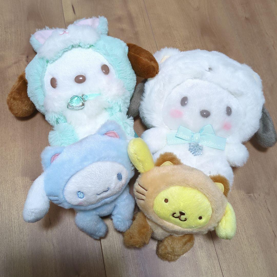 サンリオ ポチャッコ シナモロール ポムポムプリン ぬいぐるみ ふわふわスノー