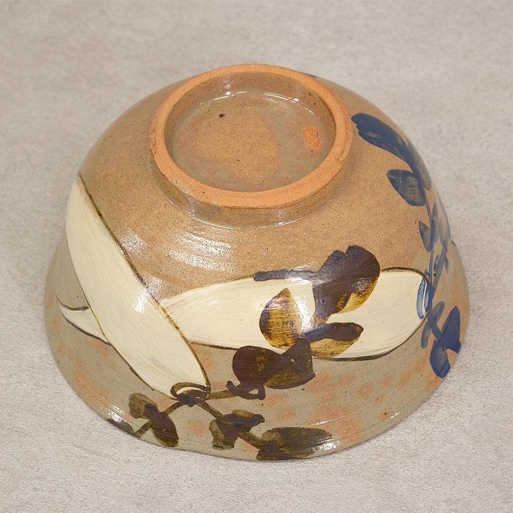 布志名焼 九代土屋善四郎(雲善)造 大根絵付鉢 共箱 島根県の焼き物