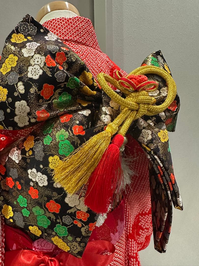 高級　豪華総絞り　鹿子絞り　七五三　着物　フルセット