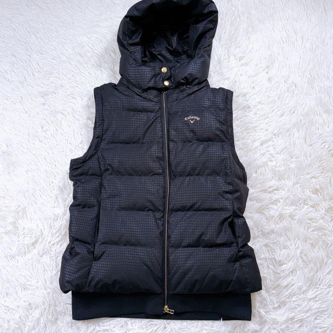 【サイズL⭐️3WAY】キャロウェイ　ダウンジャケット　ゴルフ　金刺繍　アーガイル