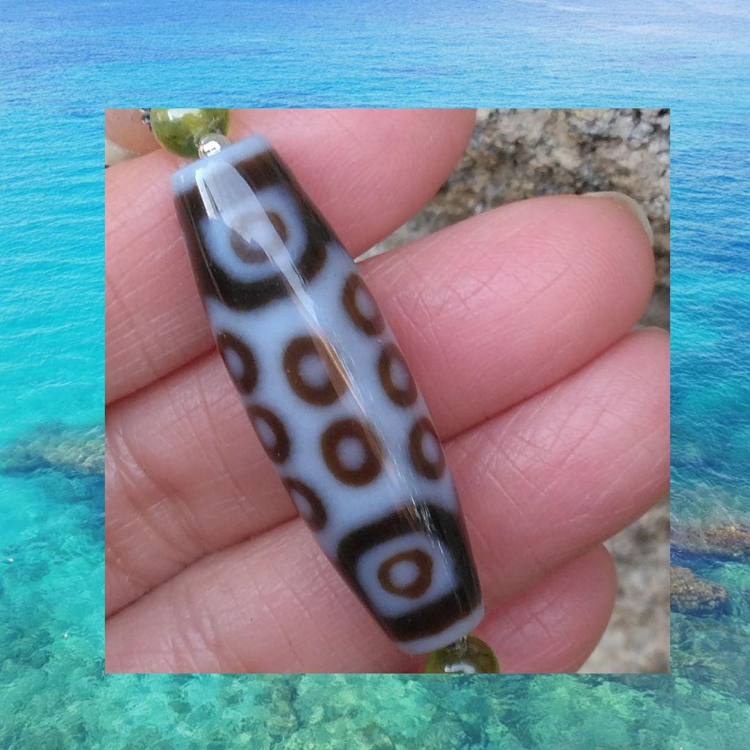 完全無欠❇二十一眼天珠Ⅰ⭐白天珠Ⅰ天珠ブレスレットⅠ