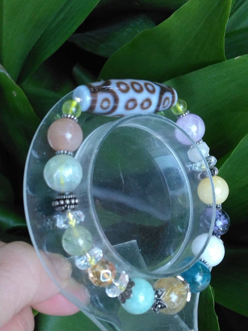 完全無欠❇二十一眼天珠Ⅰ⭐白天珠Ⅰ天珠ブレスレットⅠ