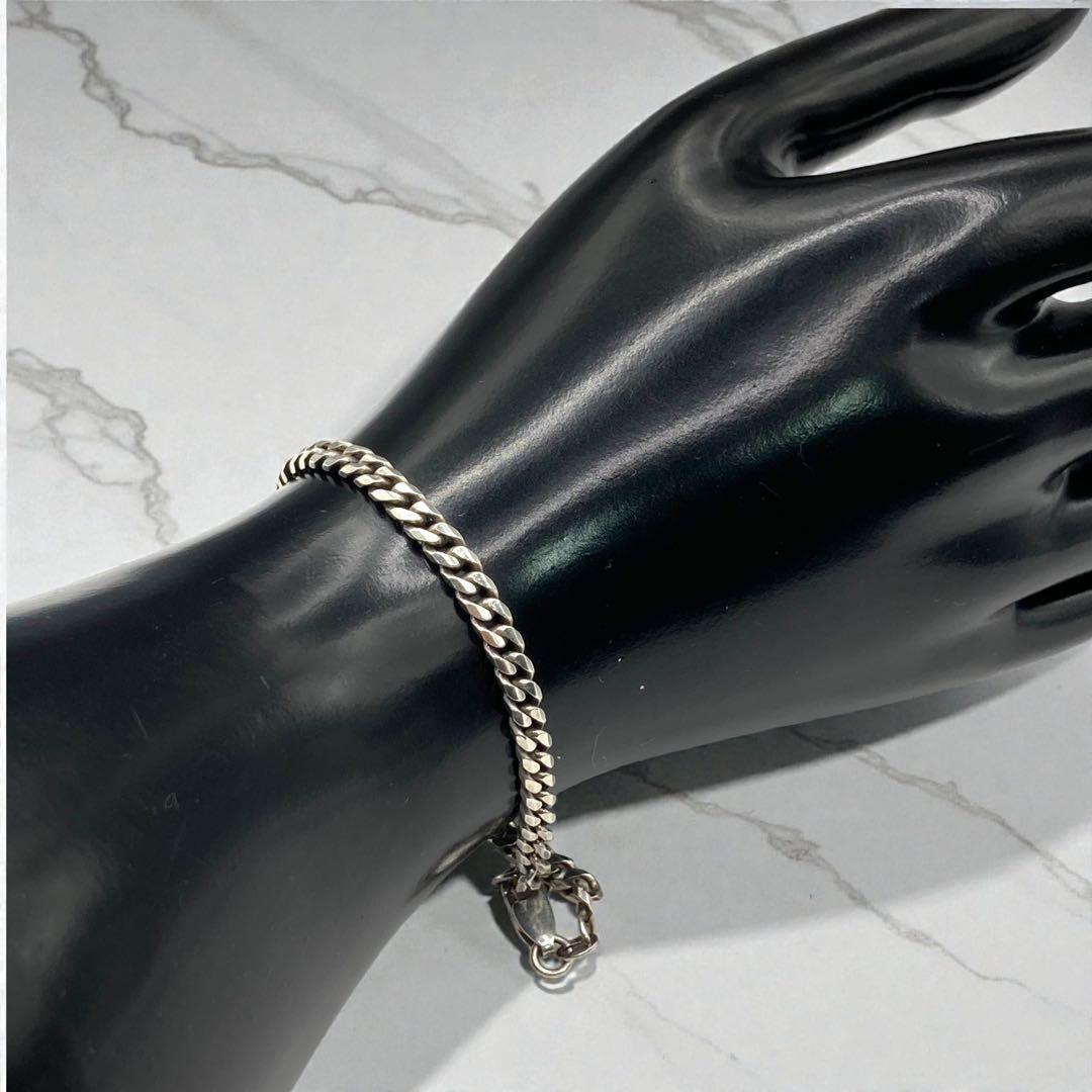 SV925 6面喜平チェーンブレスレット 18cm 幅4mm 379