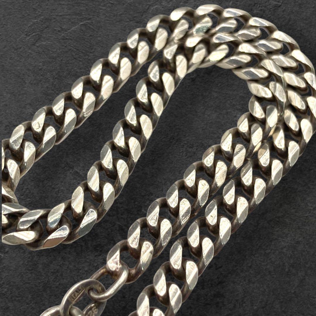 SV925 6面喜平チェーンブレスレット 18cm 幅4mm 379