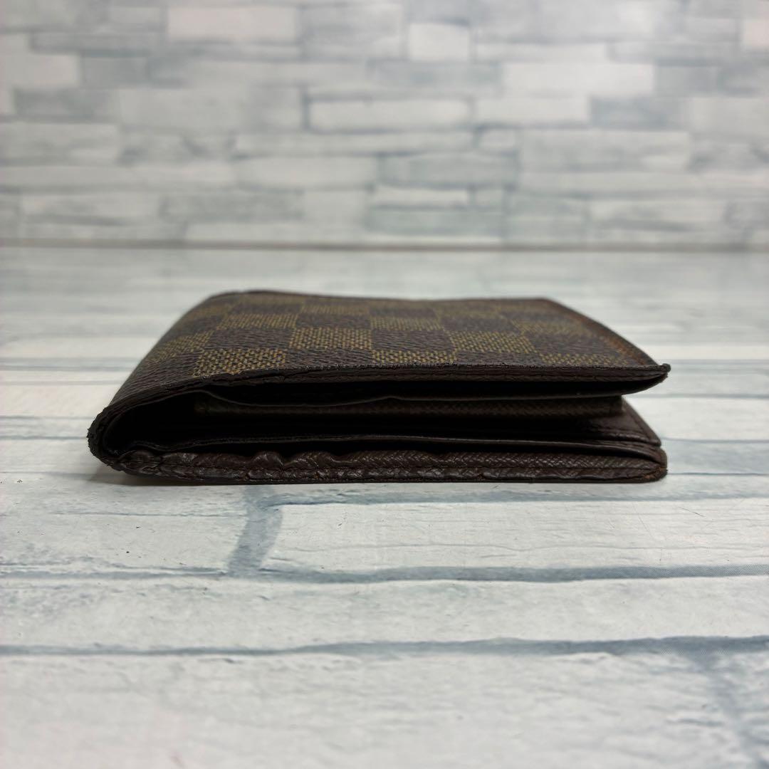 美品　55 LOUIS VUITTON ルイヴィトン　ダミエ　二つ折り財布