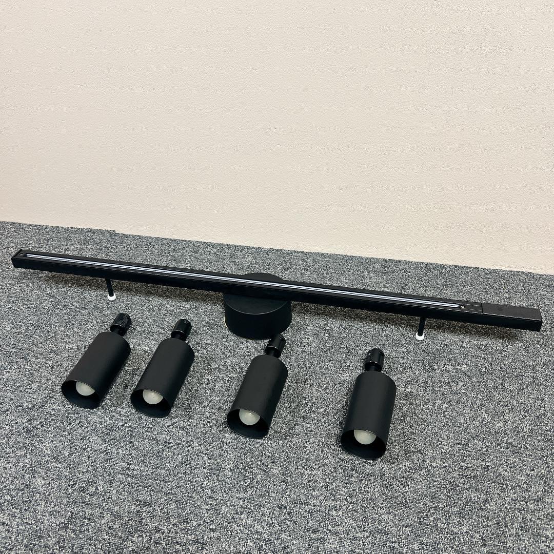 【美品】無印良品　MJ-1603 スポットライト 4灯式 黒