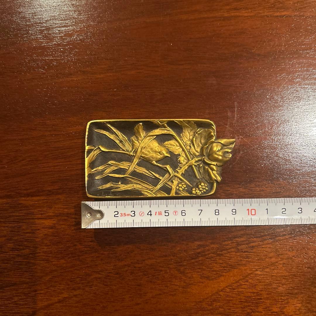 アール・ヌーヴォー　アンティーク ブロンズプレート
