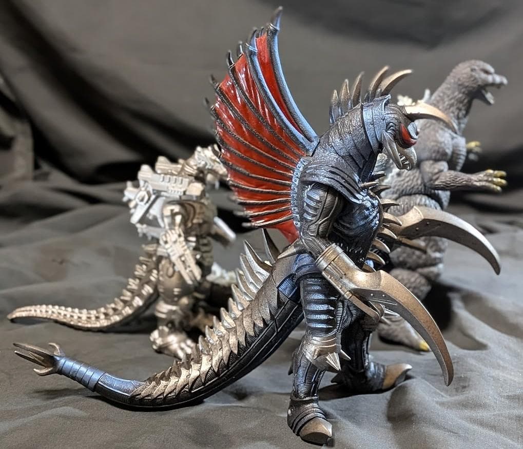 ＦＷゴジラ＆ガイガン（公開年発売版）＋機龍（現行サイズ）バンダイソフビ