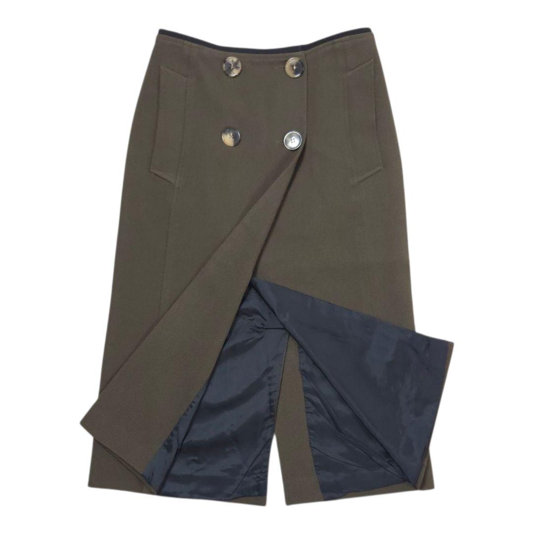スカート DRIES VAN NOTEN khaki Slit Skirt