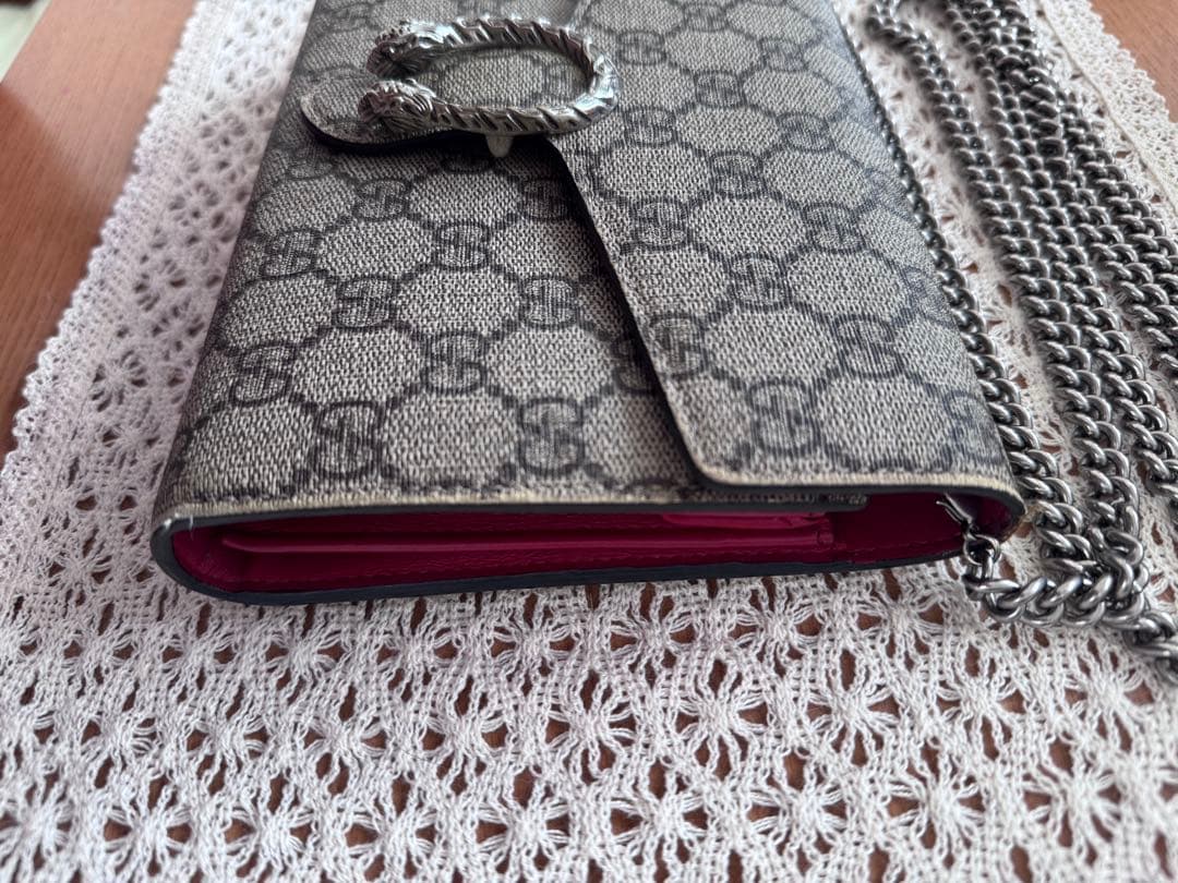 【Gucci ディオニュソス】GG 柄 チェーン ショルダーバッグ