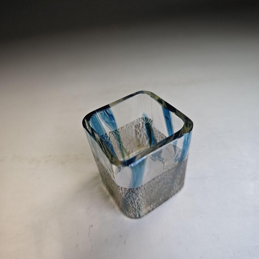 イ866 蓋置『水崎長寿作』『義山　ガラス硝子　蓋置　共箱』茶道具