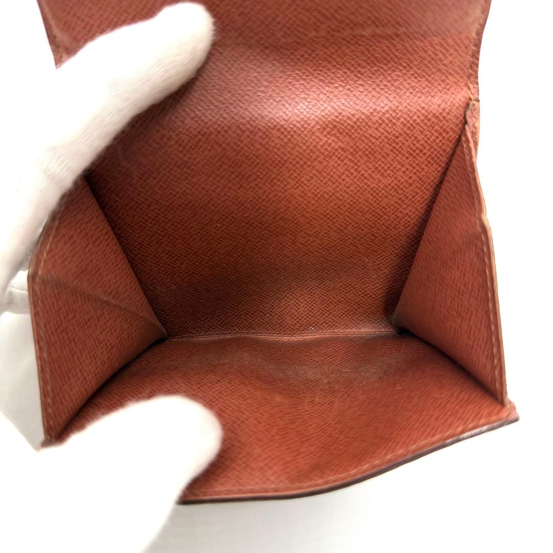 LOUIS VUITTON 三つ折り財布 ブラウン　モノグラム　ダブルホック