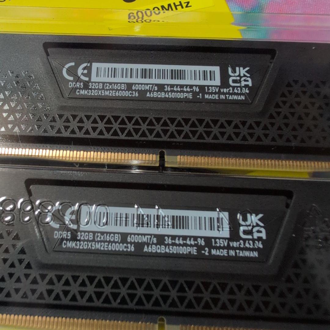 メモリー Corsair Vengeance DDR5 32GB 6000MHz