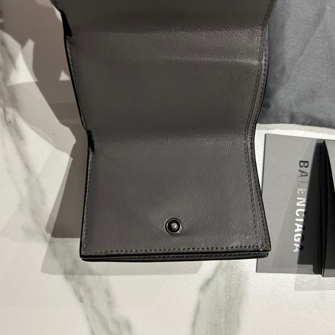 BALENCIAGA ネオクラシック ミニウォレット 三つ折り財布 グレー