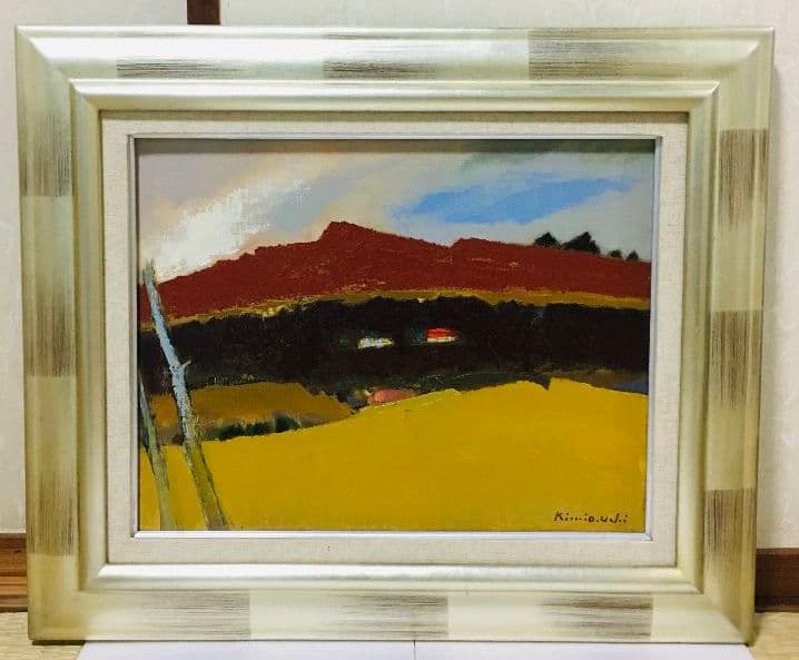 阿蘇山頂付近　油絵　F6(410×318mm)