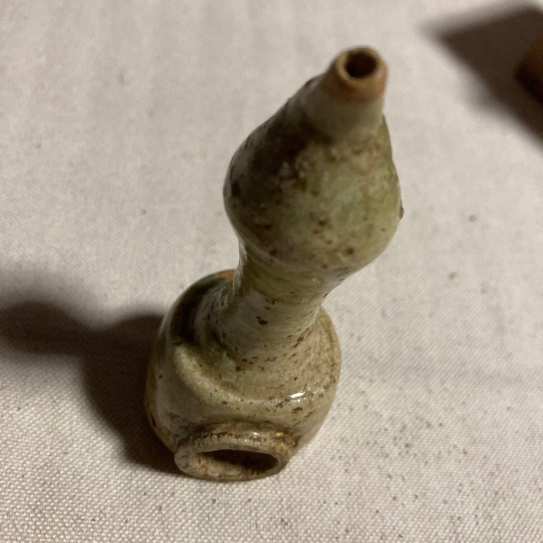 織部焼　煙管　陶器製 茶道具 木箱付き
