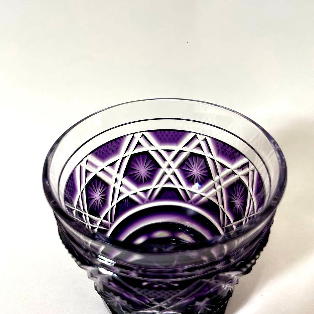 #XG505 薩摩切子・切子タンブラー・ガラス工房弟子丸製・色被せガラス・共箱付