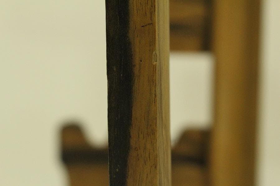 武具 日本刀 刀掛 黒柿 時代物(ZE651)