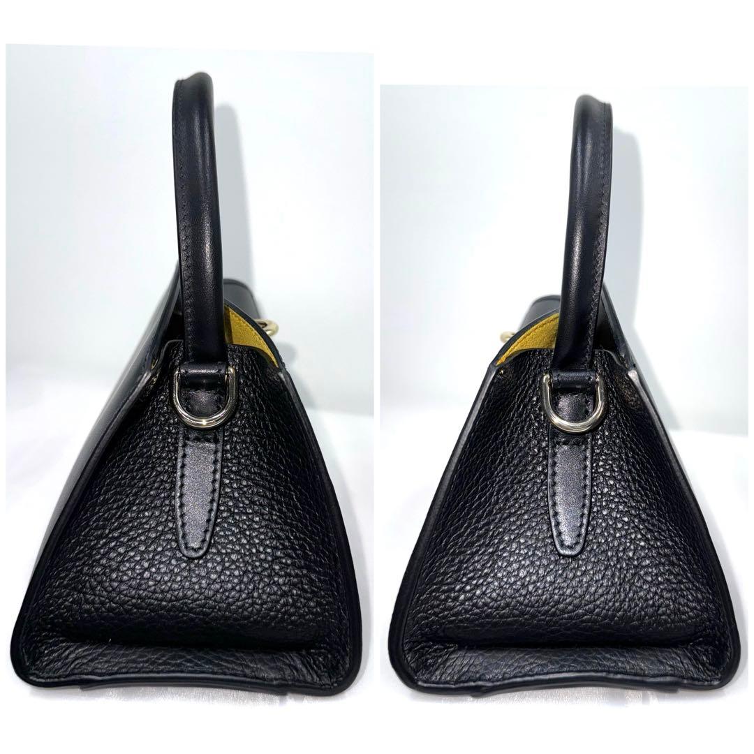 ✨美品✨フルラ ジェネシス S 2WAY ターンロック バッグ ブラック