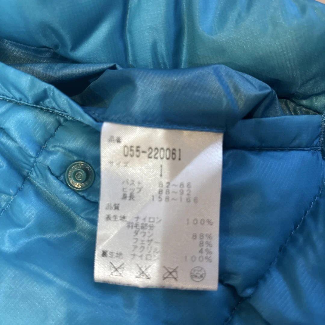 パーリーゲイツPG 青緑色ダウンジャケット　ロゴ入り　袖着脱可　ダウンベスト　M