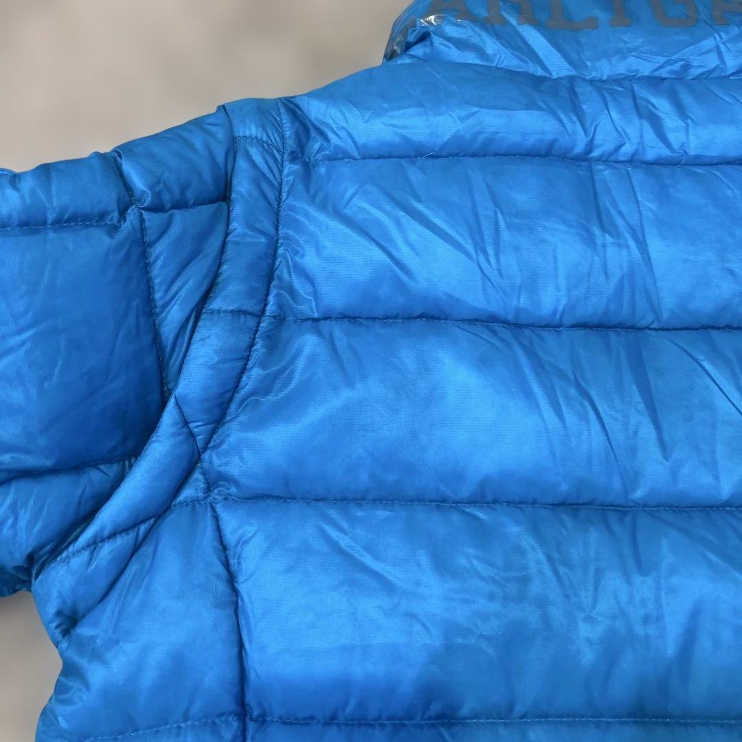 パーリーゲイツPG 青緑色ダウンジャケット　ロゴ入り　袖着脱可　ダウンベスト　M