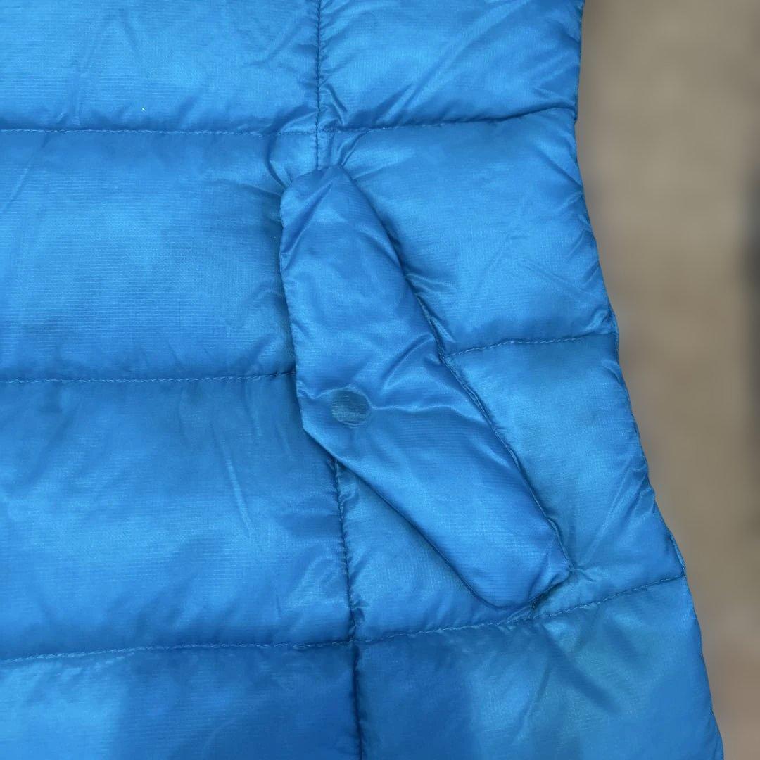 パーリーゲイツPG 青緑色ダウンジャケット　ロゴ入り　袖着脱可　ダウンベスト　M