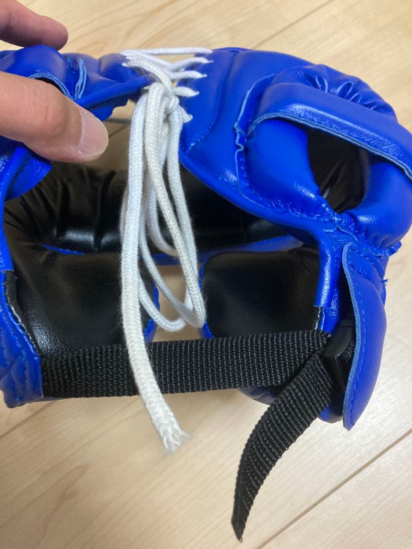 Winning 青 ヘッドギア Mサイズ　名前入り