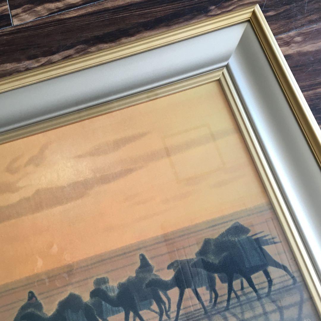 平山郁夫「流沙浄土変」 額装 複製画 シルクロード 絵画 C