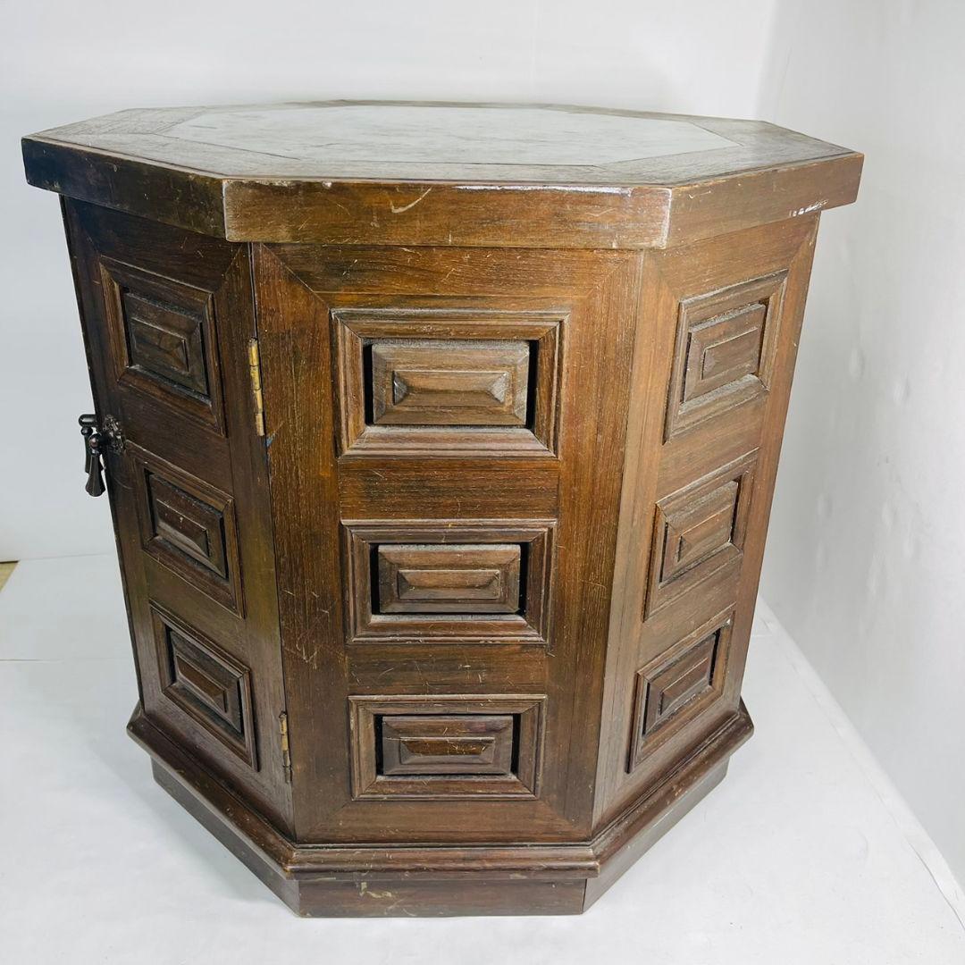 アンティーク オクタゴンサイドテーブル