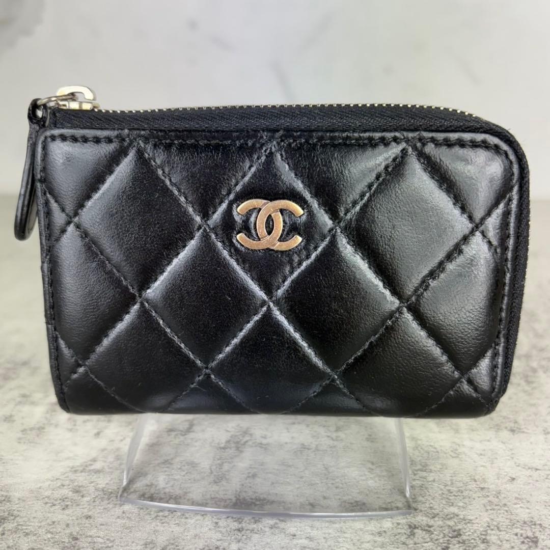 CHANEL シャネル　ラムスキンケース　カードケース　財布