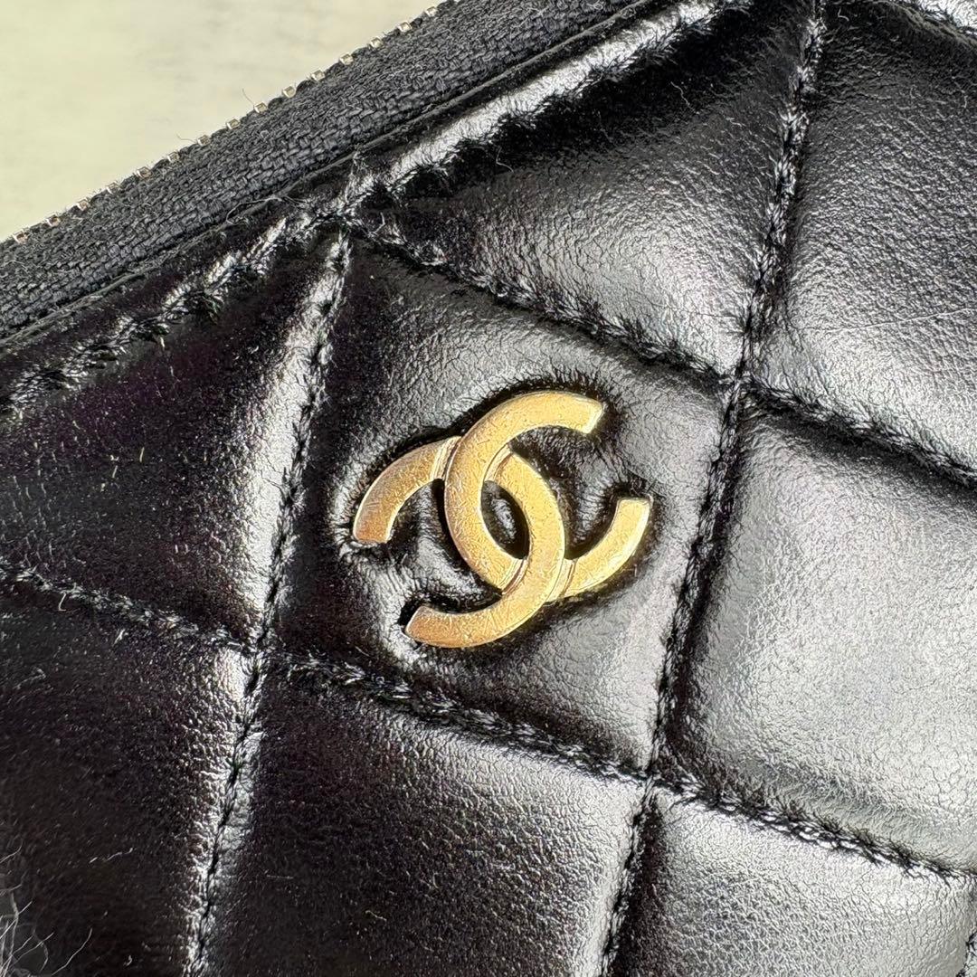 CHANEL シャネル　ラムスキンケース　カードケース　財布