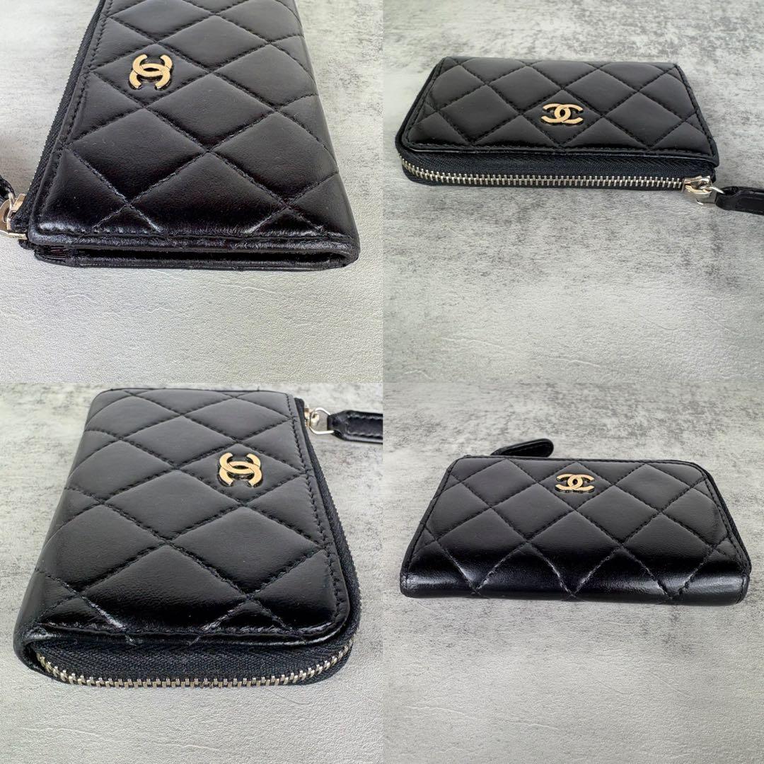 CHANEL シャネル　ラムスキンケース　カードケース　財布