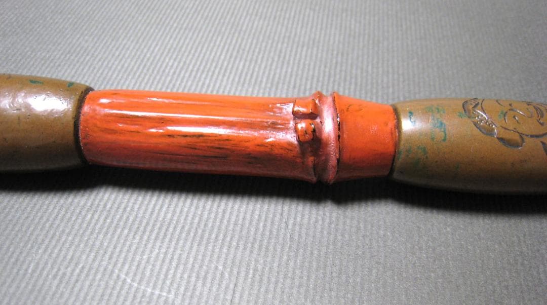 煙管　時代物　けんか煙管　29ｃｍ　喫煙具　恵比寿　鼠　小判　人物　戎　彫金