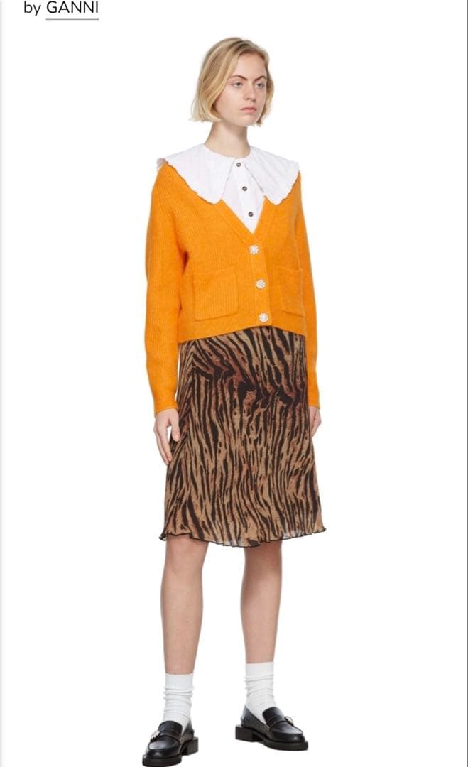 GANNI レオパードプリーツスカート