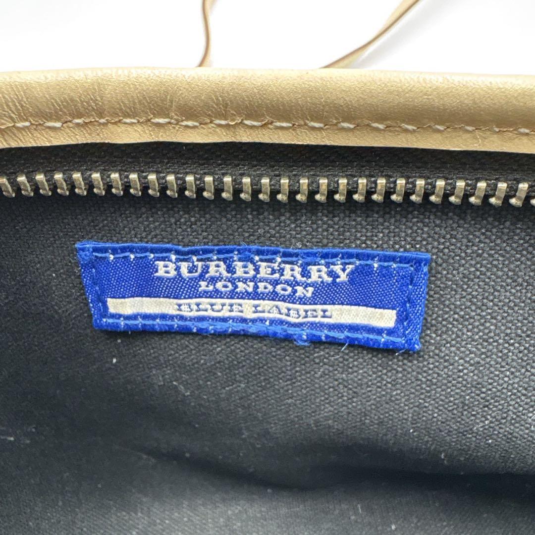 バーバリーブルーレーベル ノバチェック アクセサリーポーチ ミニバッグ Y2K