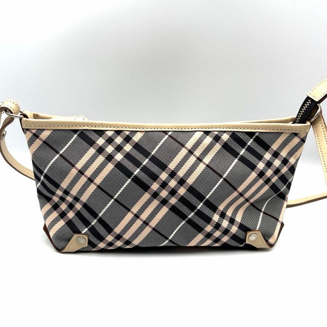 バーバリーブルーレーベル ノバチェック アクセサリーポーチ ミニバッグ Y2K